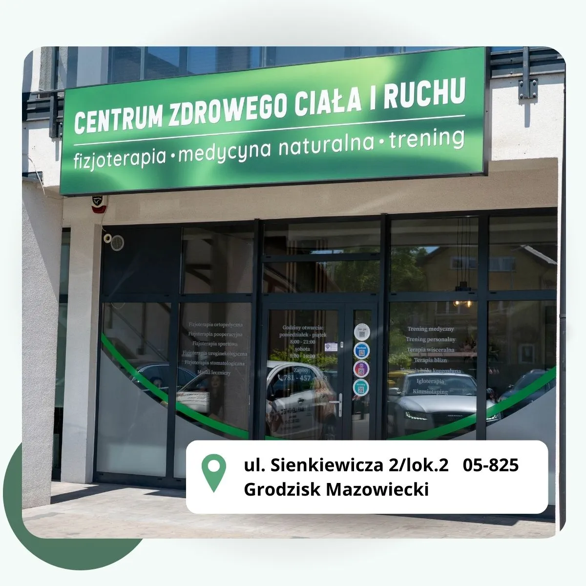 Recepcja Centrum Zdrowego Ciała i Ruchu w Grodzisku Mazowieckim